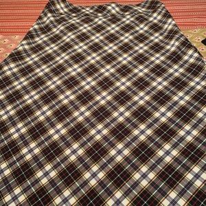 Laura Scott long a-line tartan plaid skirt-14